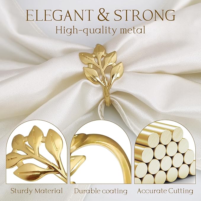 Napkin Ring, Metal Napkin Ring for Table Setting, Holiday Party Table - Image 4