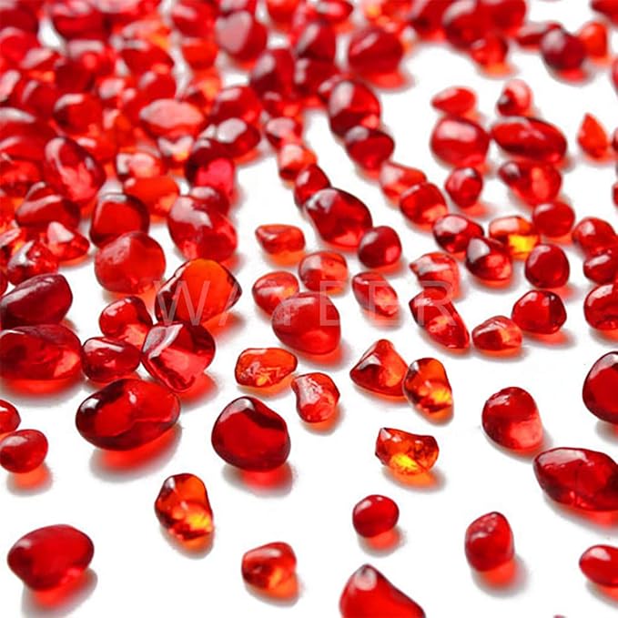 WAYBER Glass Stones, 1Lb/460g Irregular Sea Glass Pebbles Non-Toxic Artificial - Image 5