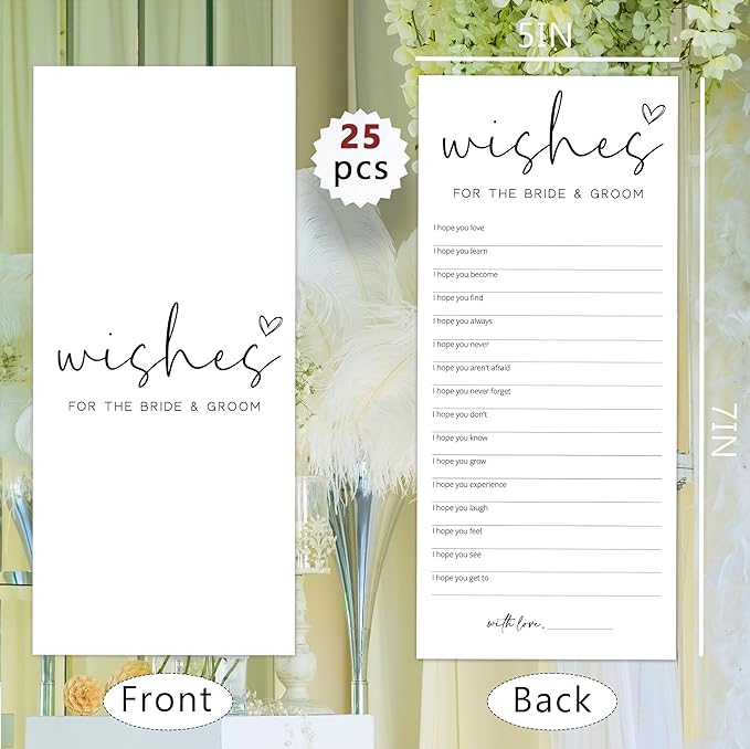 Bridal Shower Games, Wishes for The Newlyweds, Wedding Shower Games for Guests - Image 2