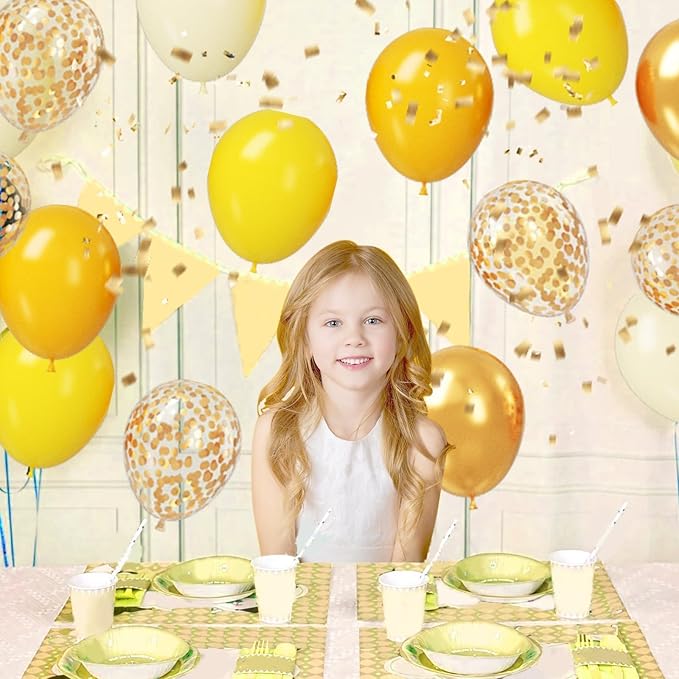Paready Yellow and Gold Balloon Set - Image 8