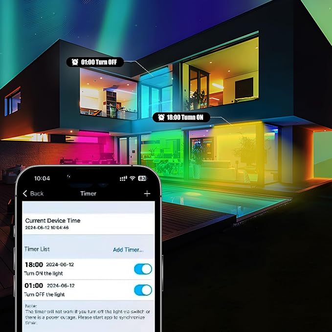 Smart Wall Washer Light Dimmable APP Control, 180W RGBCW Color Changing Linear - Image 5