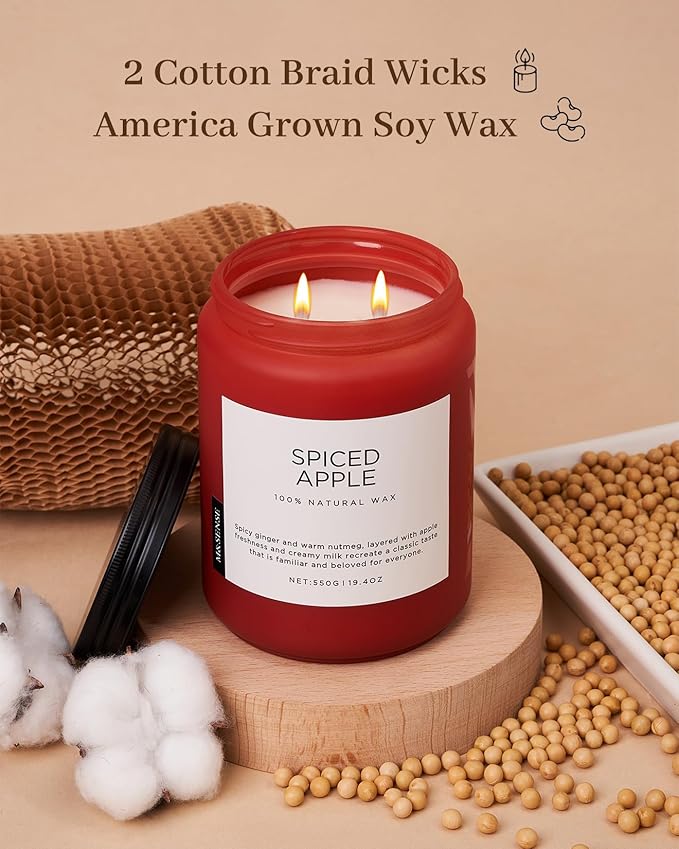 M&SENSE Spiced Apple Scented Candles - Image 3