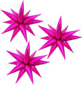 3pcs 26-Inch Iridescent Pink Explosion Star Mylar Balloon by Enimapod