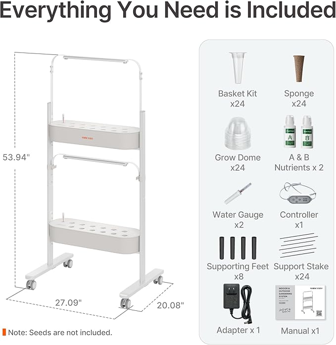 SUNCOZE 2-Tier Hydroponics Growing System Kit - Image 8