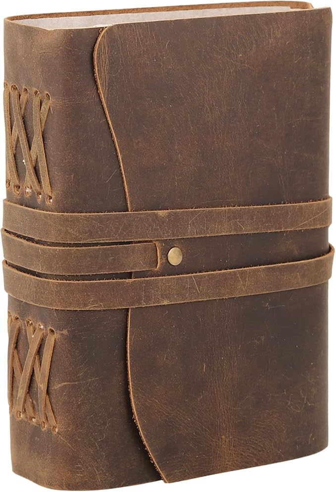 Handmade Leather Journal | Writing Notebook Diary | Bound Daily Notepad - Image 3