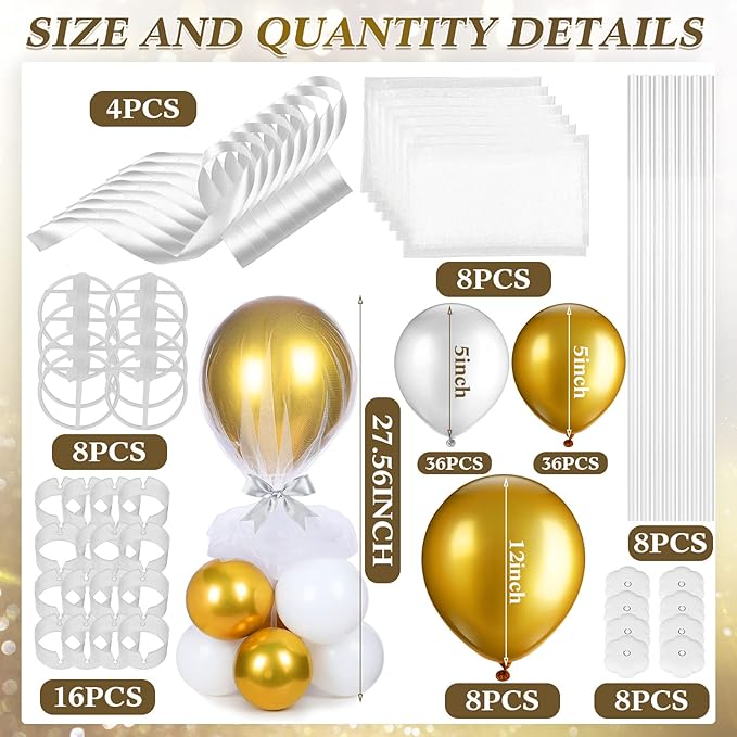BBTO 8 Set Table Centerpieces Balloons Stand Kit - Image 2