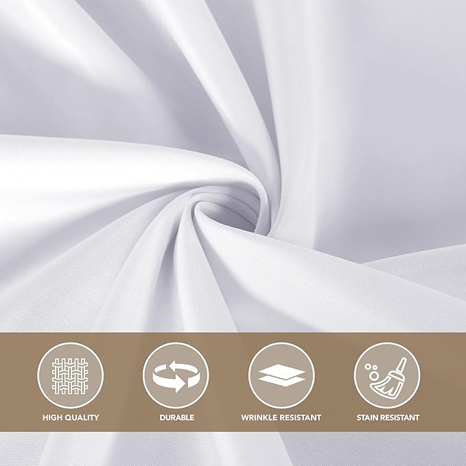 sancua White Square Tablecloths 70x70 Inch - Image 6