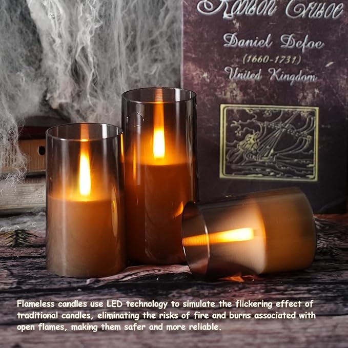 Flameless LED Candles, Upgraded Realistic Flickering Pillar Battery Operated - Image 6