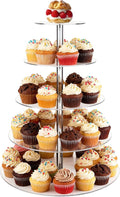 OMISTAR 5-Tier Acrylic Cupcake Stand, 15.7 in / 40 cm Wedding Cake Stand by OMISTAR