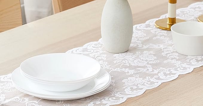 LinenZone White Table Runner - Image 4