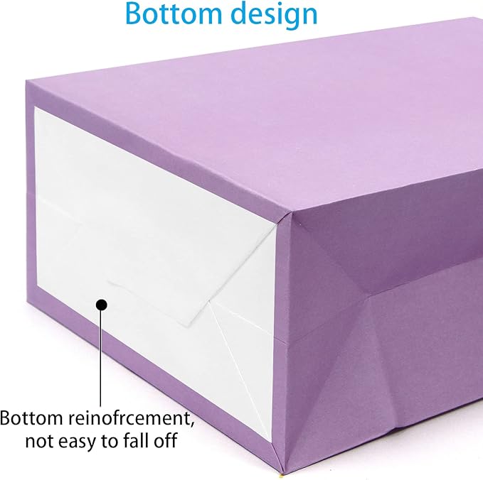 25 PCS Small Gift Bags Purple Kraft Paper Bags - Image 4