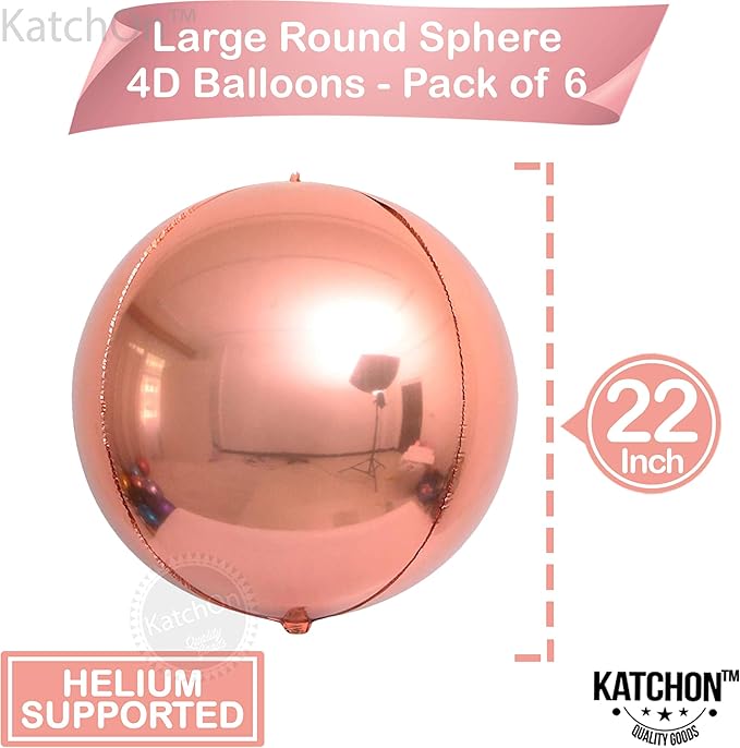 KatchOn, Giant Rose Gold Balloons - Image 3