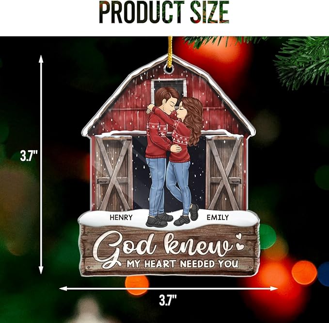 Pawfect House God Knew My Heart Needed You, Personalized Christmas Ornaments - Image 6