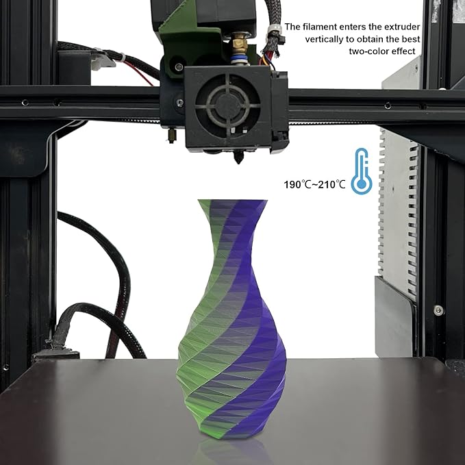 YOUSU Matte Dual Color PLA Filament Coextrusion Filament Multicolor 3D Printer - Image 5