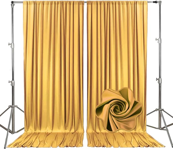 10ft x 10ft Khaki Backdrop Curtains by Tisspoms
