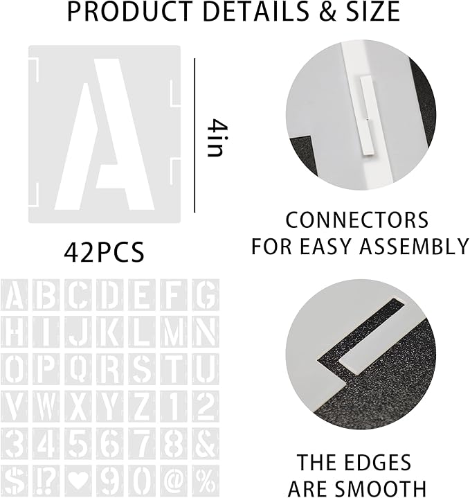 40 PCS DIY Burlap Banner with 42 PCS Letter Stencil Kit - Image 3