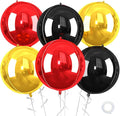 Black Gold Red Giant 4D Foil Balloons, 22 Inch Big Round Foil Balloon by Saxuxu