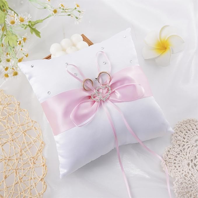QIRMIZI Wedding Ring Pillow and Flower Girl Basket Set – Adorned - Image 4