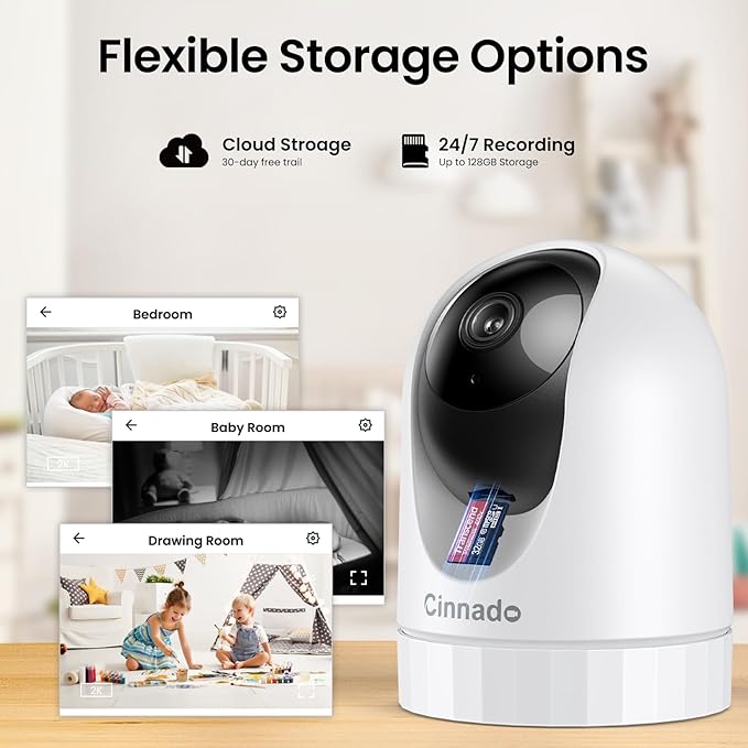 2K Home Security Cameras-2.4Ghz WiFi Indoor Camera - Image 7