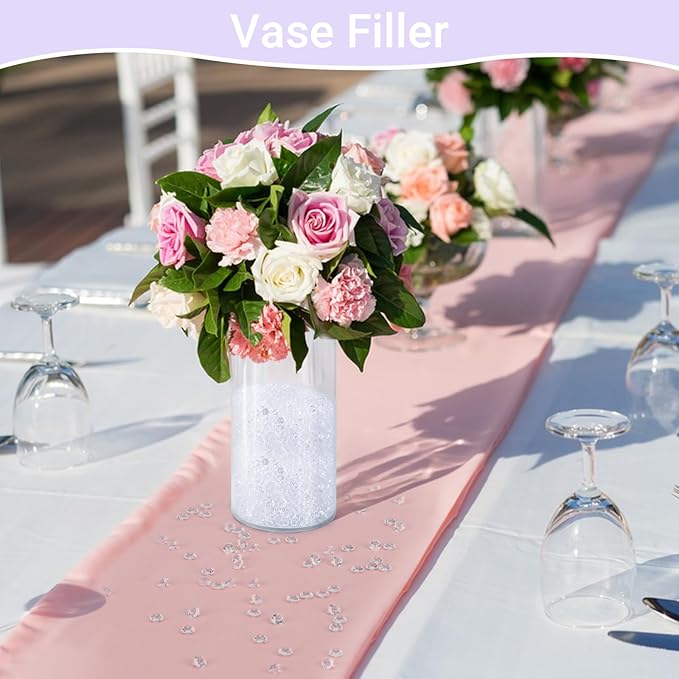 SUREAM 4500PCS Clear Ice Rocks for Vase Filler, 6mm/0.24Inch Acrylic Diamonds - Image 4
