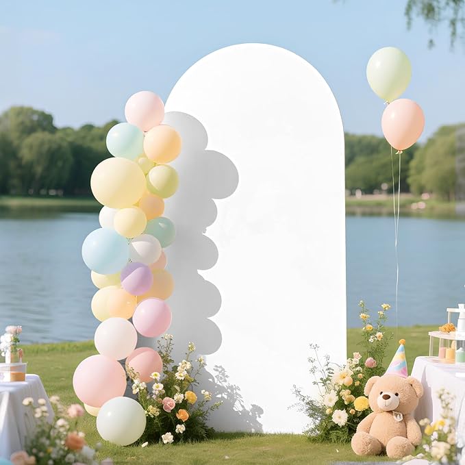 Ledido Wedding Arch Backdrop Cover 6FT Arch Covers Fitted Stretchy Spandex - Image 2