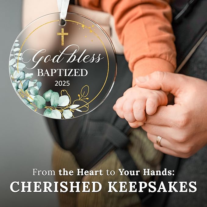 HEXMOZ God Bless Baptized Ornament 2025 - Image 6