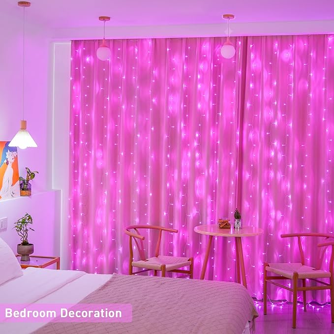 JMEXSUSS 300 LED Curtain Lights Plug in - Image 3