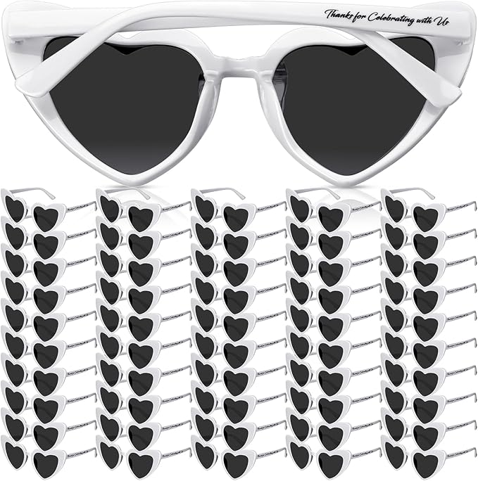 Vabean Wedding Heart Sunglasses Bulk Wedding Gifts Bachelorette Bridal Party by Vabean
