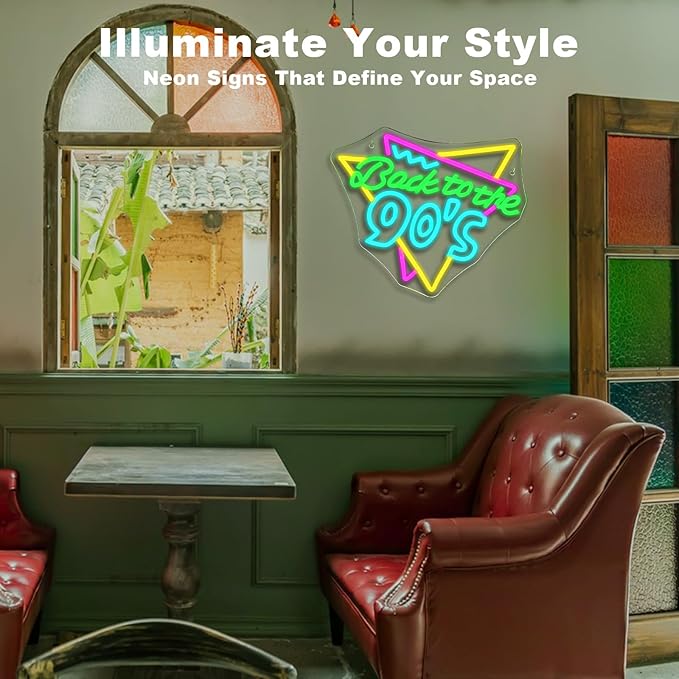 Back To The 90'S Neon Sign - Image 4