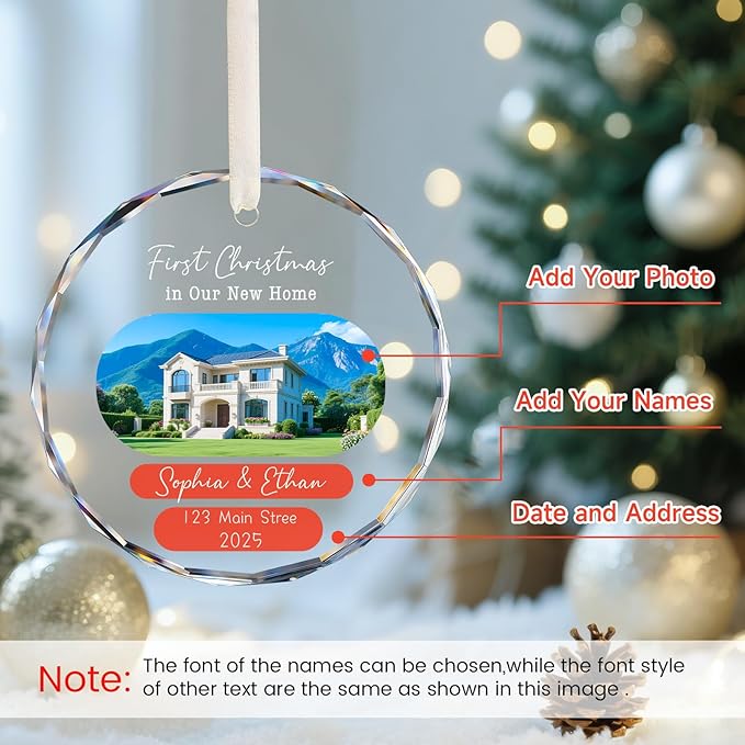 House Warming Gifts New Home Ornament Personalized First Home Christmas - Image 5