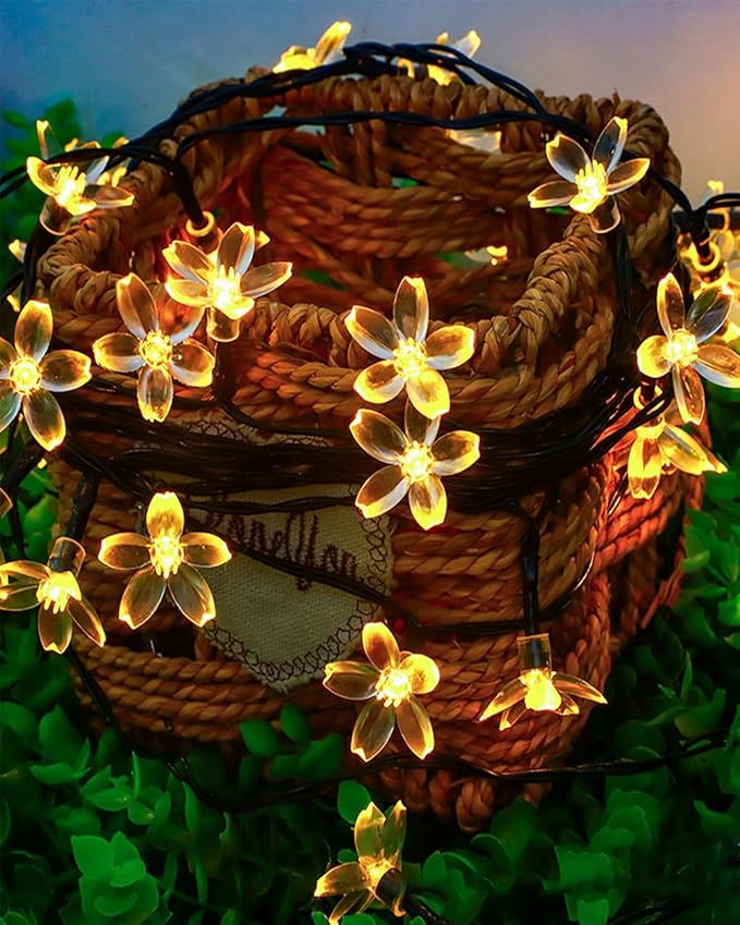 Cherry Blossom Fairy Flower String Lights Indoor Bedroom Decorations, 33ft 100 - Image 5