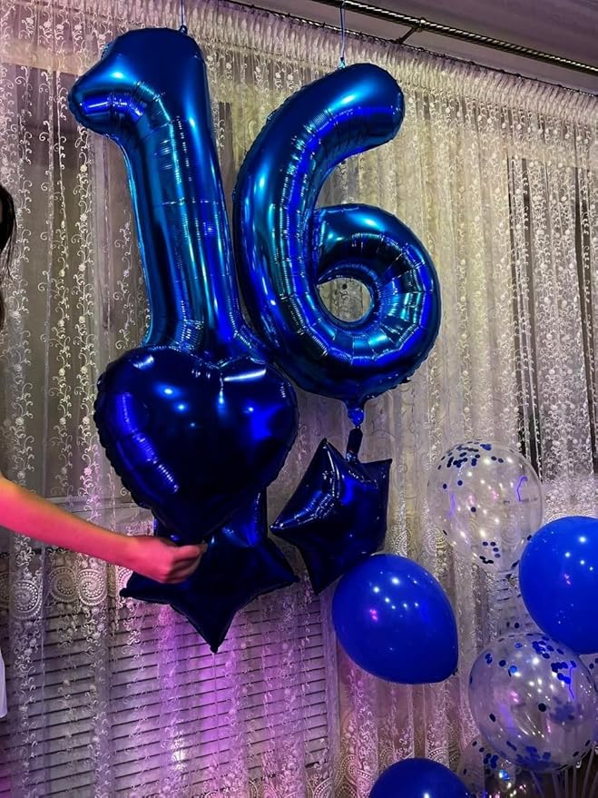 Big Night Blue 40 Inch 9 Balloon Number, Jumbo Giant 9th 19 29 39 49 99 - Image 4