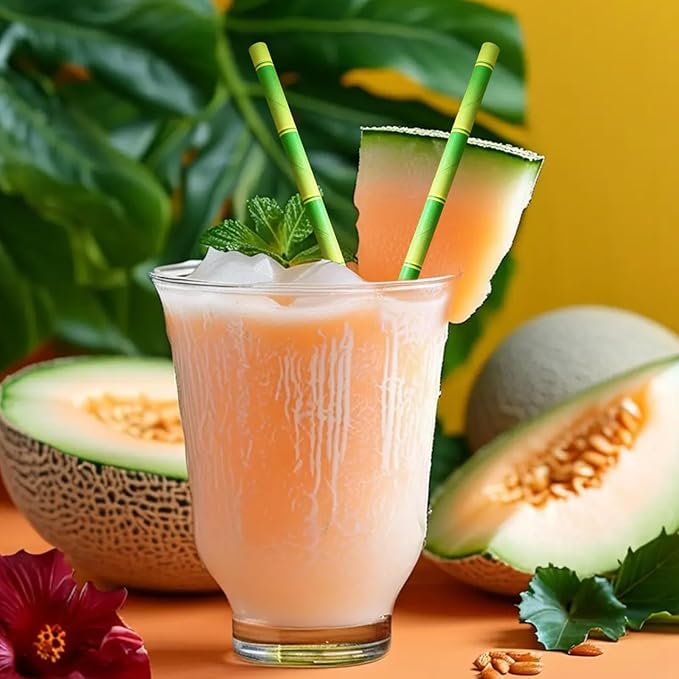 YAOSHENG Pink & Gold Paper Straws Disposable, 100% Biodegradable Multi-Pattern - Image 4