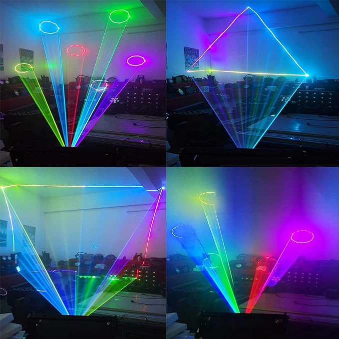 JUNMAN 5W RGB Full Color Animation Stage Effect Light DJ Disco Stage Beam Lights - Image 3