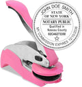 MaxMark Notary Seal Round Pink Embosser by Maxmark