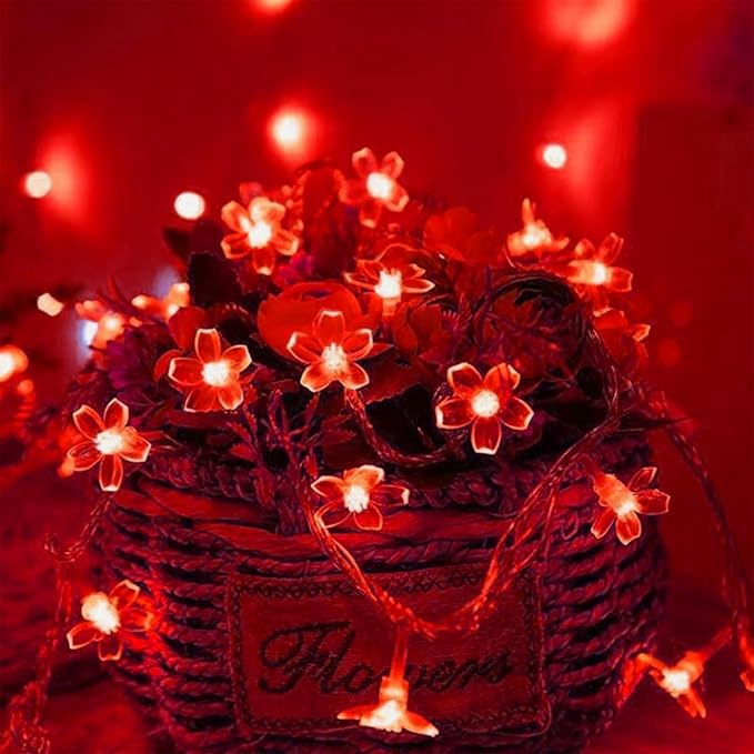 Battery Lighted & USB Plug in Fairy Flower String Lights, 10ft 30 LED Cute - Image 9