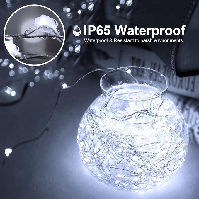 2 Pack 16Ft 50Leds Fairy Lights Mini Led String Lights Twinkle Lights - Image 3