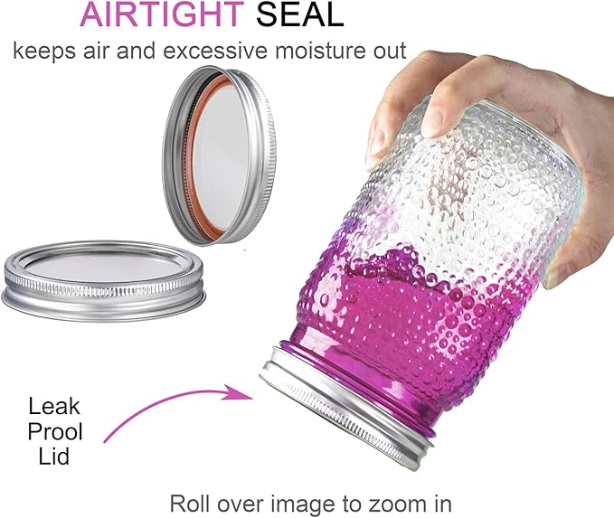 WELLIFE Mason Jars 32 oz, 2 Pack Quart Mason Jars Wide Mouth - Image 4