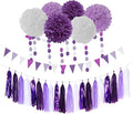 Purple White Lavender Party-Decorations Streamers by LastingSurprise
