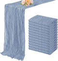 12 Pack Dusty Blue 10FT Cheesecloth Table Runner Rustic Gauze Fabric Cheese by FoliafeelHome
