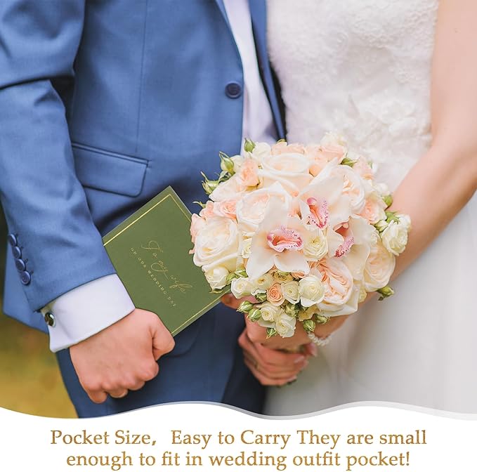 Engrowtic 2 Pcs Wedding Vow Books His and Her to Husband Wife Wedding Must Have - Image 4