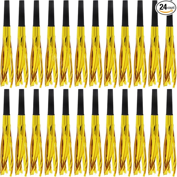 Lovecheer 24/60PCS Glitter Noise Makers Metallic Fringed Party Blowers by Lovecheer