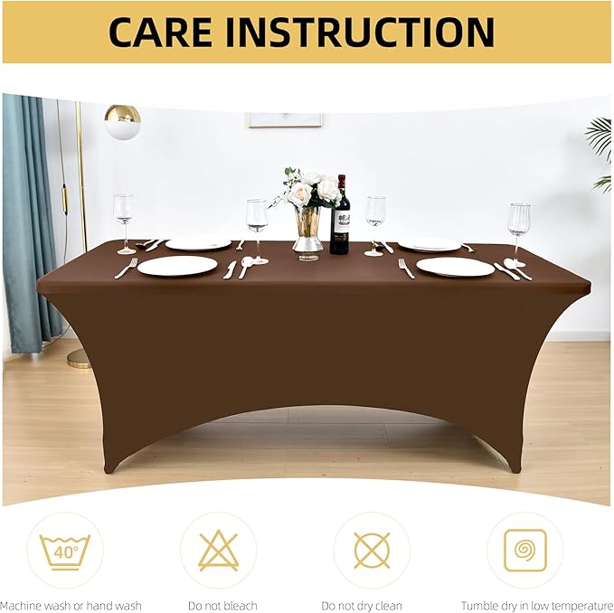 2-Pack 4ft Spandex Table Covers - Image 6