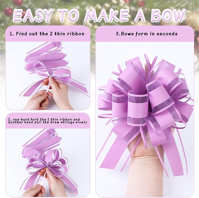 6Pcs 6inch Pull Bow Gift Wrapping, Pull Bow - Image 3