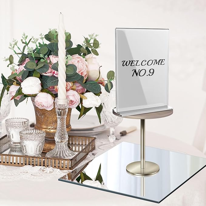 12" Square Mirror Centerpieces, 2mm Glass Mirror Plates, Mirror Tray, - Image 5