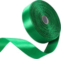 1" x 50 Yards Emerald Green Satin Ribbon Single Faced Fabric Ribbons by Oakarbo