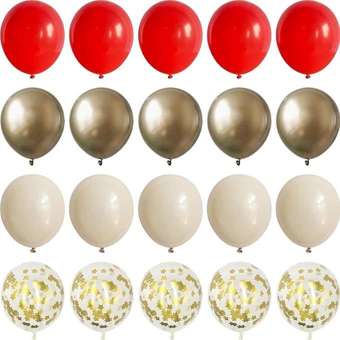 Red and White Balloons Set by Govpy