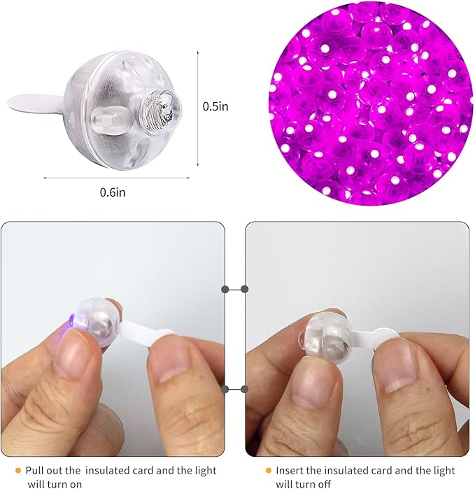 Aogist 100Pcs Pink Balloon Lights - Image 3
