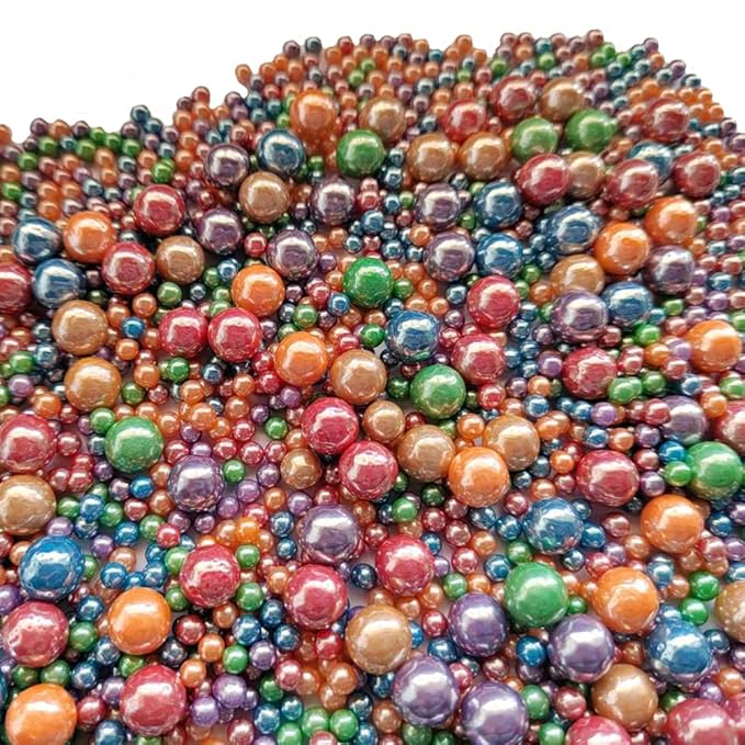 Edible Deep Colorful Sugar Pearls Candy Sprinkles 120G/ 4.23Ounce Baking Cake - Image 5
