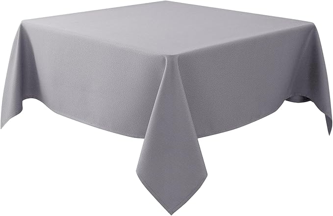Biscaynebay Textured Fabric Square Tablecloths 90x90 Inches, Wedding and Parties by Biscaynebay